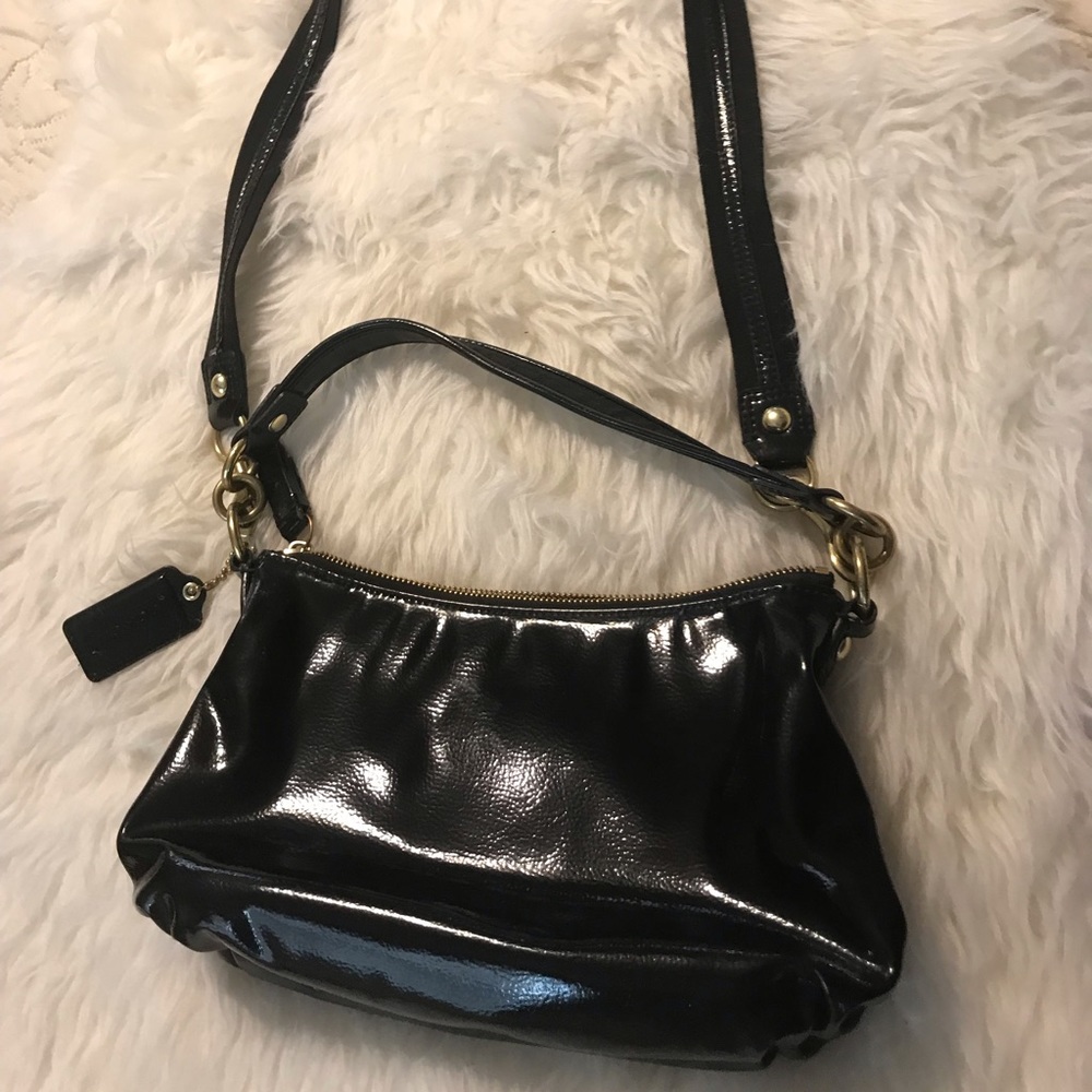 Coach patent leather crossbody bag